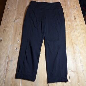 The North High Rise Face Strong is Beautiful Zip Pants in Black Women's Size M